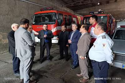 بازدید سرزده بازرس کل قضایی اردبیل از ایستگاه آتش‌نشانی در شهرستان مرزی نمین
